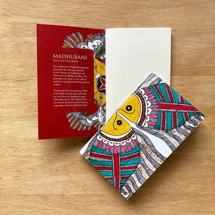 Madhubani Folk Art Notebooks with Printed Cover - Set of 2