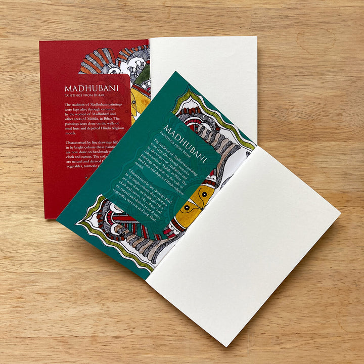 Madhubani Folk Art Notebooks with Printed Cover - Set of 2