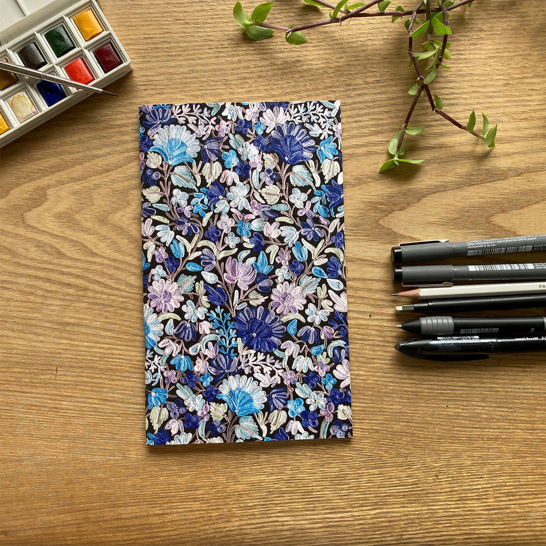 Buy Aari Art Notebook with Printed Cover- Blue Online On Zwende