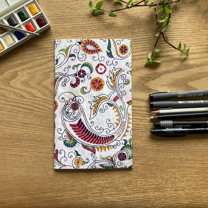 Kantha Art Notebook with Printed Cover