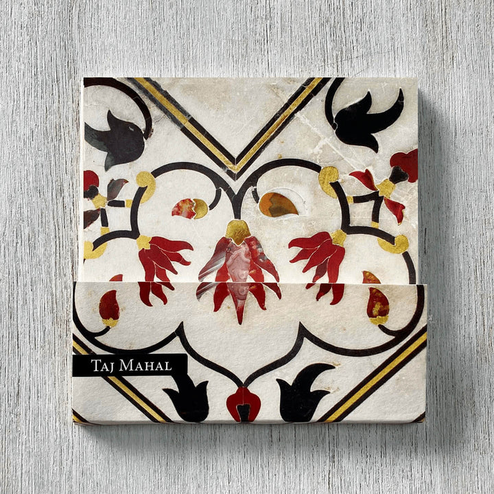 Indian Art Inspired Notecards & Envelopes - Taj Mahal Print - Set of 6