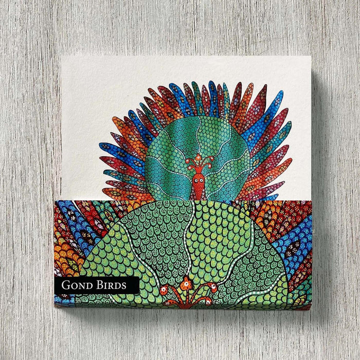 Indian Art Inspired Notecards & Envelopes - Gond Print - Set of 6
