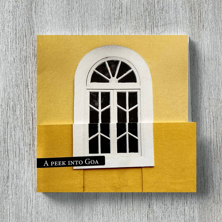 Indian Art Inspired Notecards & Envelopes - Goa Window Print - Set of 6