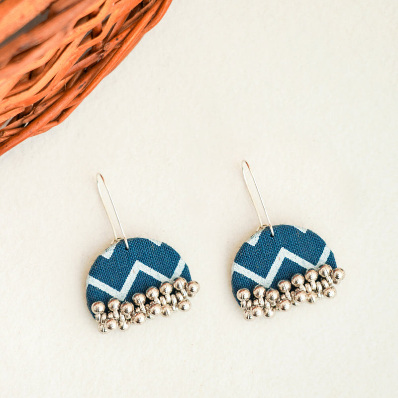 Handcrafted Fabric Jhumka Ghungroo Earrings - Set of 2