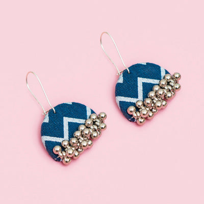Handcrafted Fabric Jhumka Ghungroo Earrings - Set of 2