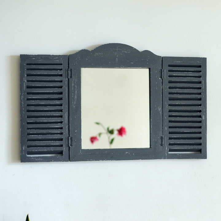 Small Vintage Farmhouse Window Mirror