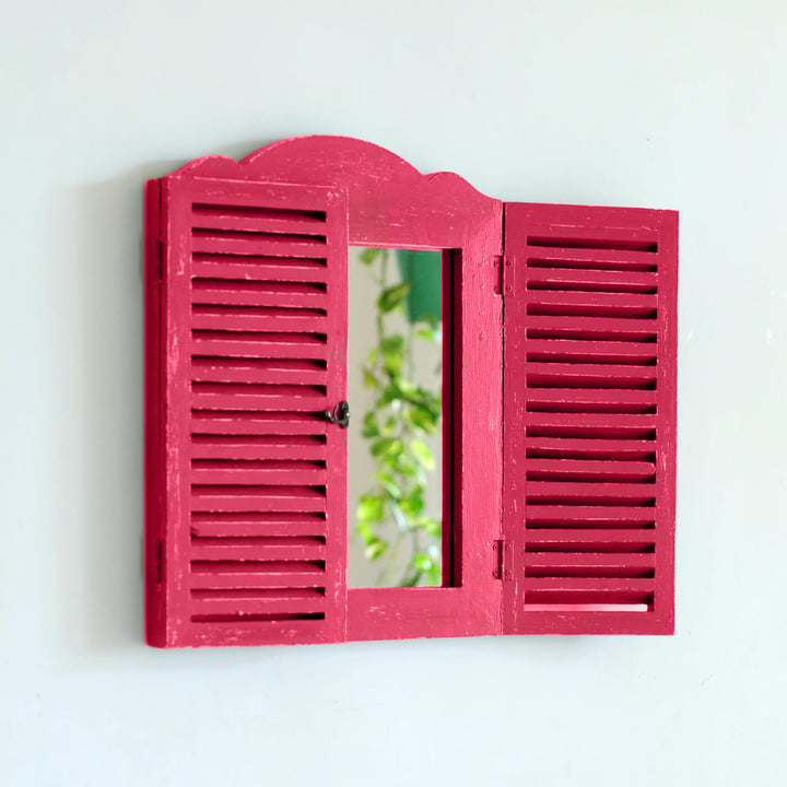 Small Vintage Farmhouse Window Mirror