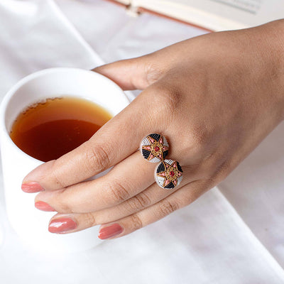 Floral Embroidered Fida Ring