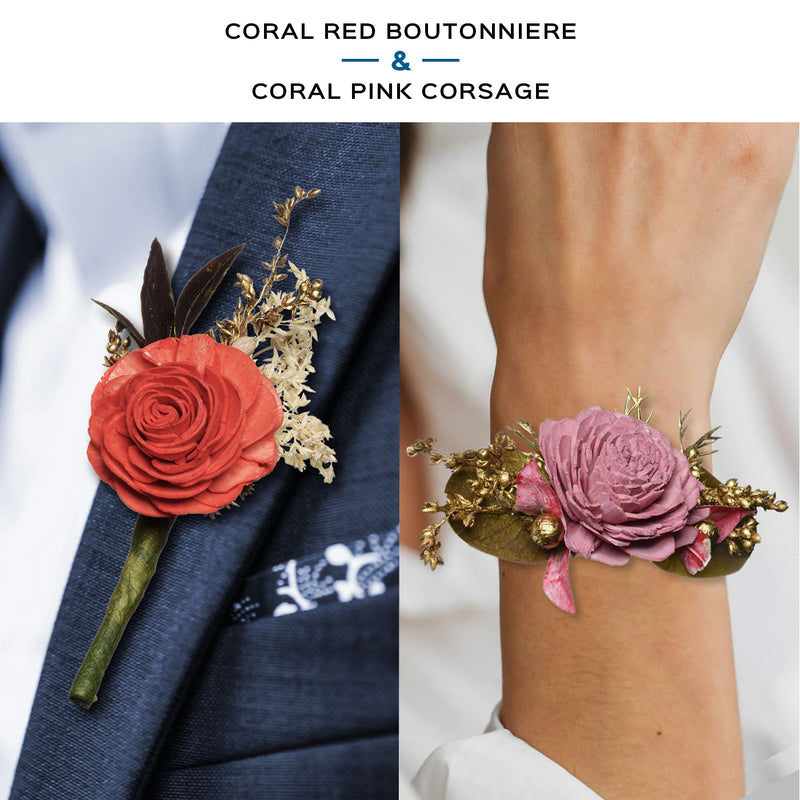 Corsage and Boutonniere Combo - Set of 2