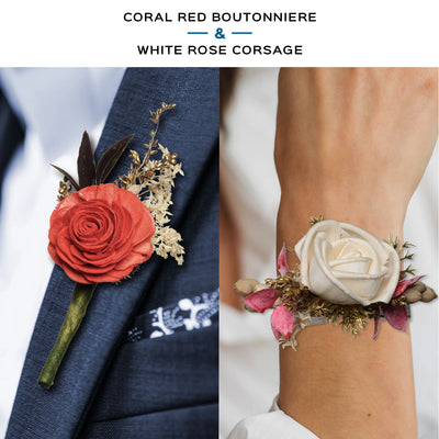 Corsage and Boutonniere Combo - Set of 2
