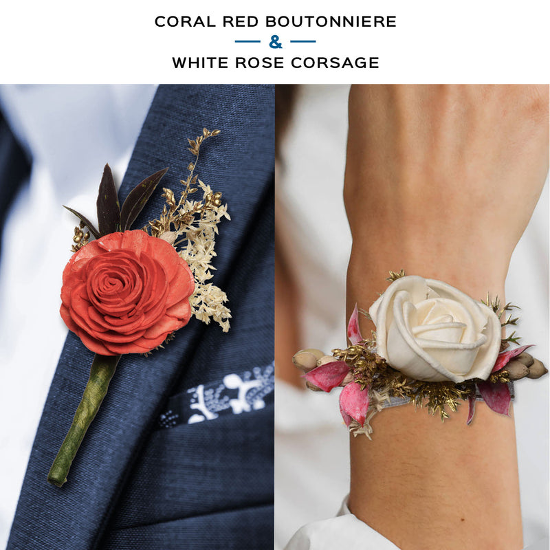 Corsage and Boutonniere Combo - Set of 2
