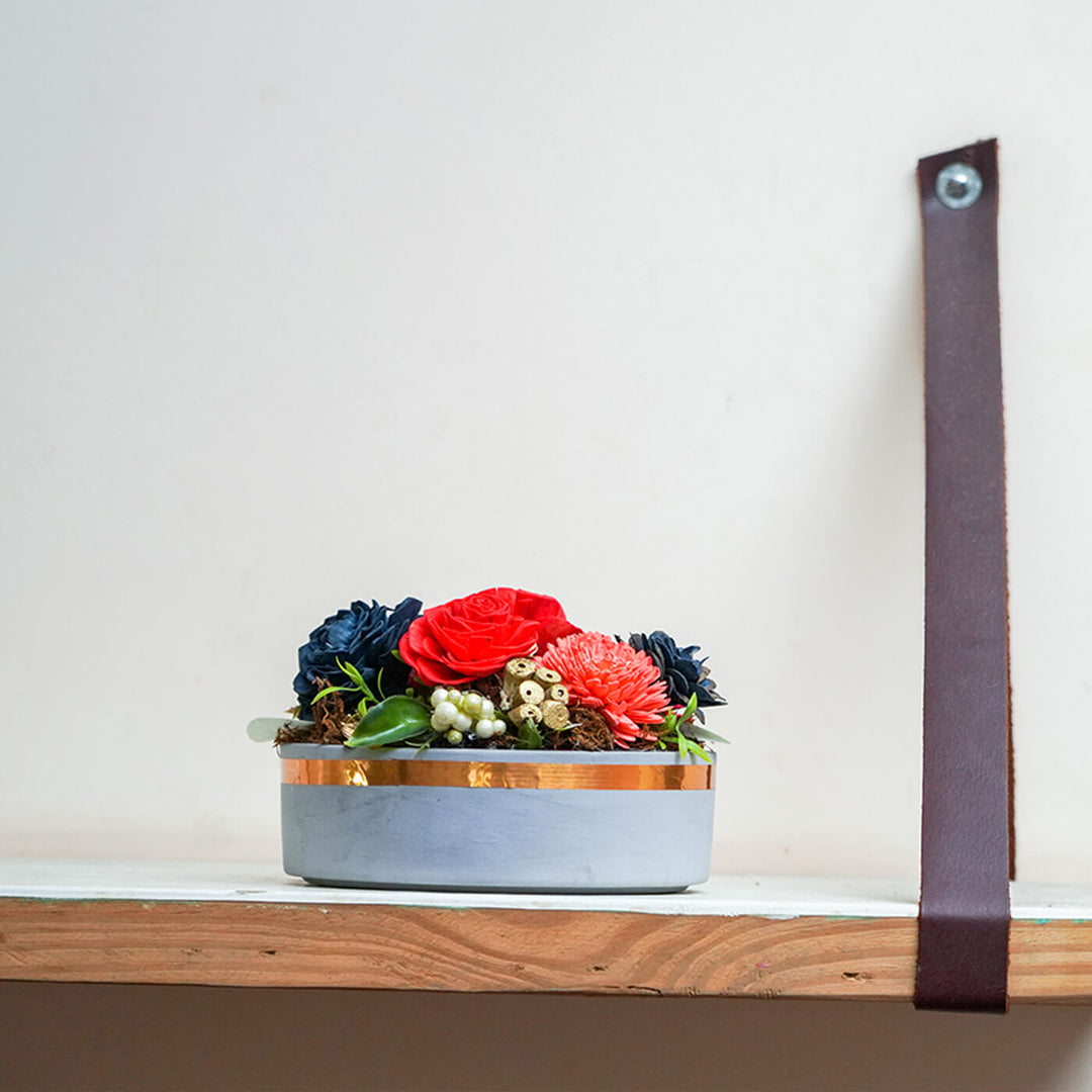 Handcrafted Solawood Flowers "Colour Burst" Floral Centerpiece