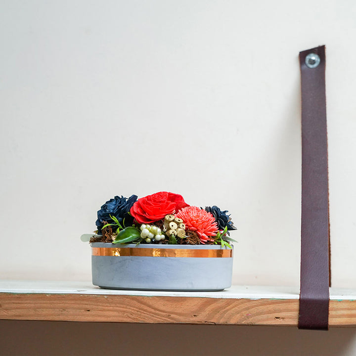 Handcrafted Solawood Flowers "Colour Burst" Floral Centerpiece