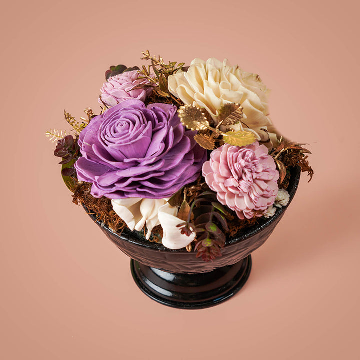 Handcrafted Solawood Flowers "Floral Fancy" Centerpiece