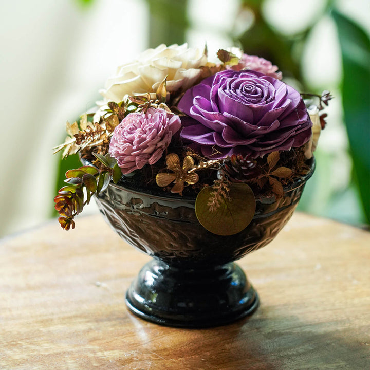 Handcrafted Solawood Flowers "Floral Fancy" Centerpiece