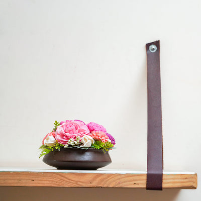 Handcrafted Solawood Flowers "Peach Perfection" Centerpiece