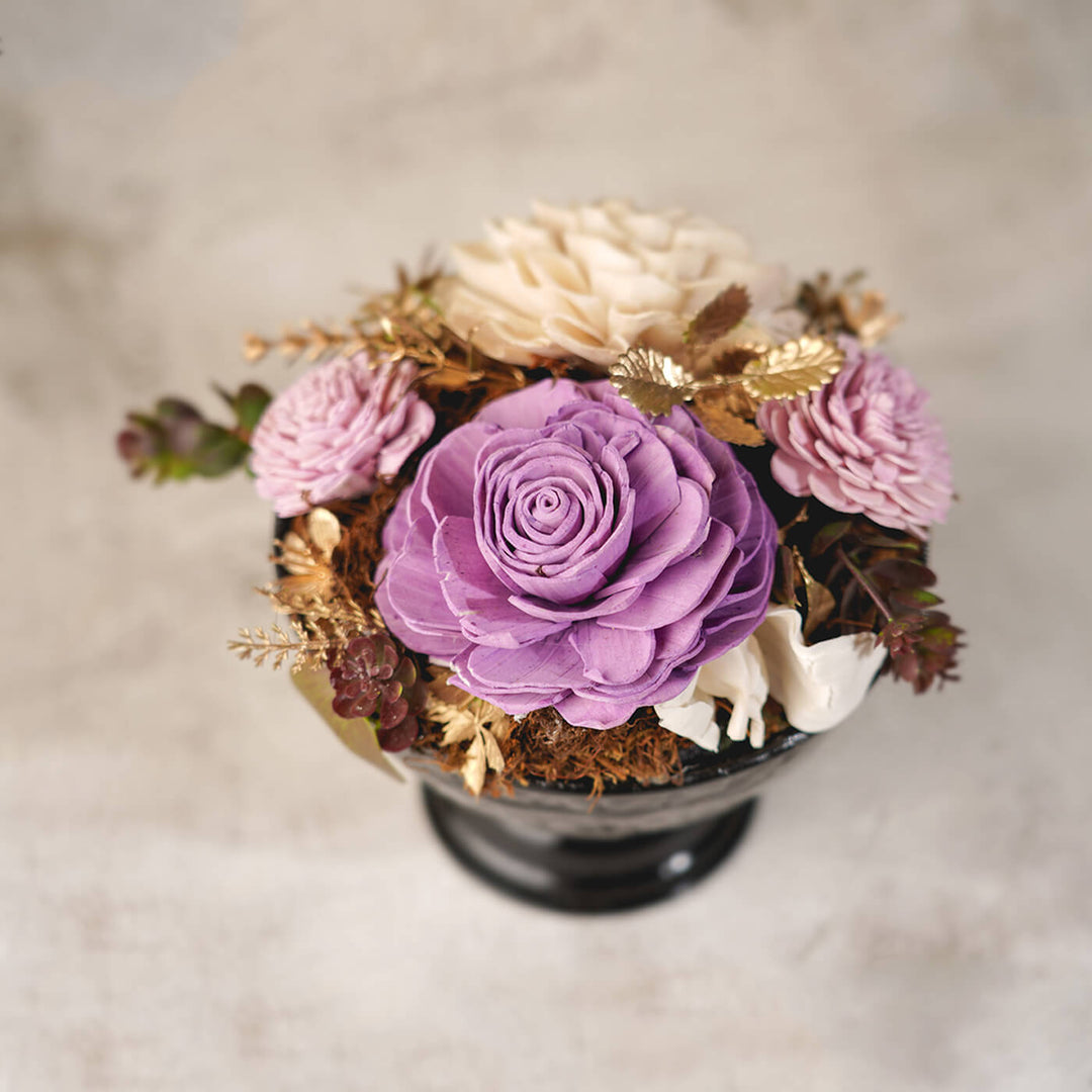 Handcrafted Solawood Flowers "Floral Fancy" Centerpiece