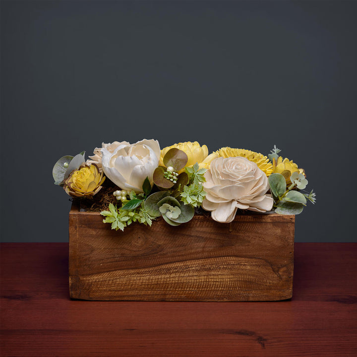 Handcrafted Solawood Flowers "Floral Fantasy" Arrangement