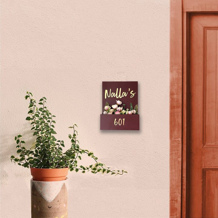 Personalised  MDF Flower Planter Nameplate