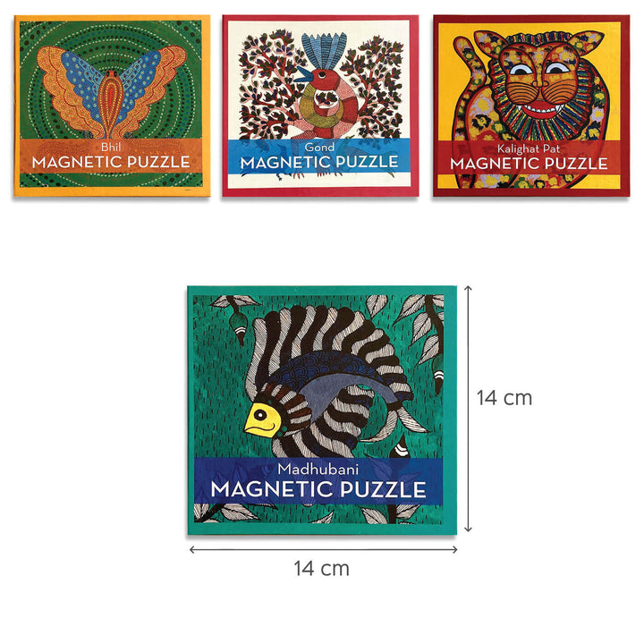 Magnetic Puzzle - Gond - Peacock