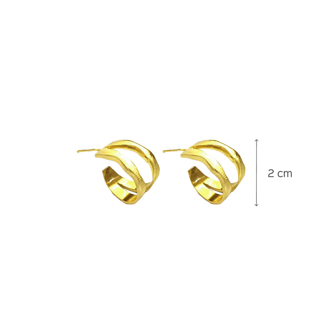18K Gold Polished Minimal Hoops
