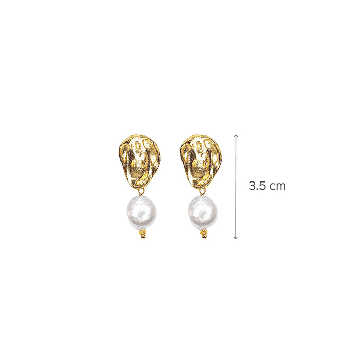 18K Gold Polished Pearl Drops