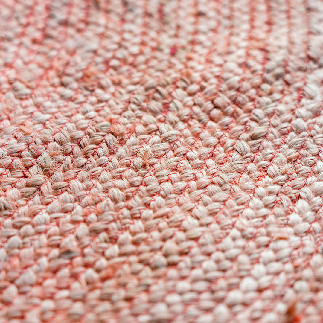 Pink Jute Round Rug - 5 x 5 Feet