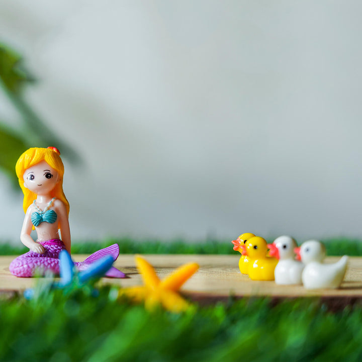 Mermaid Miniature Set for Garden Décor & DIY Projects