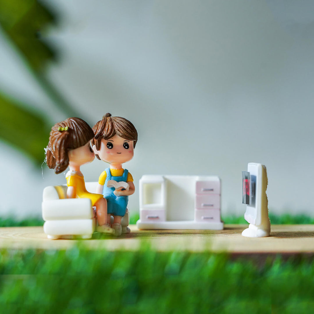 Living Room Miniature Set for Garden Décor & DIY Projects
