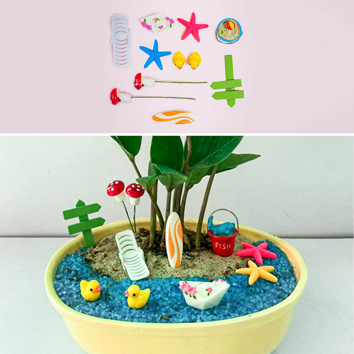 Beach Side Miniature Kit with Plant