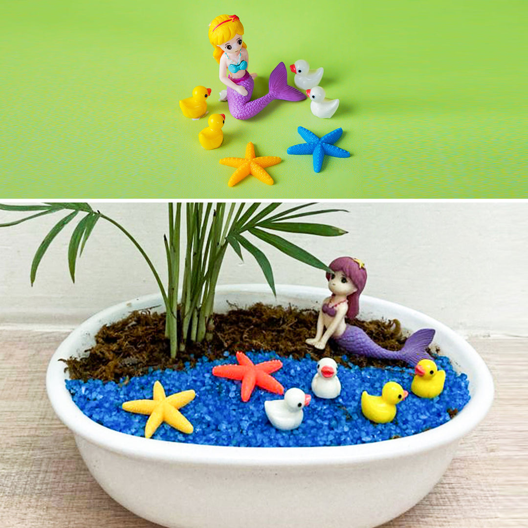 Mermaid Miniature Set for Garden Décor & DIY Projects