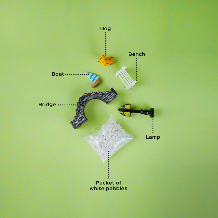 Riverside Miniature Set for Garden Décor & DIY Projects