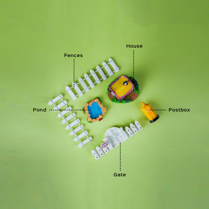 Home Miniature Set for Garden Décor & DIY Projects