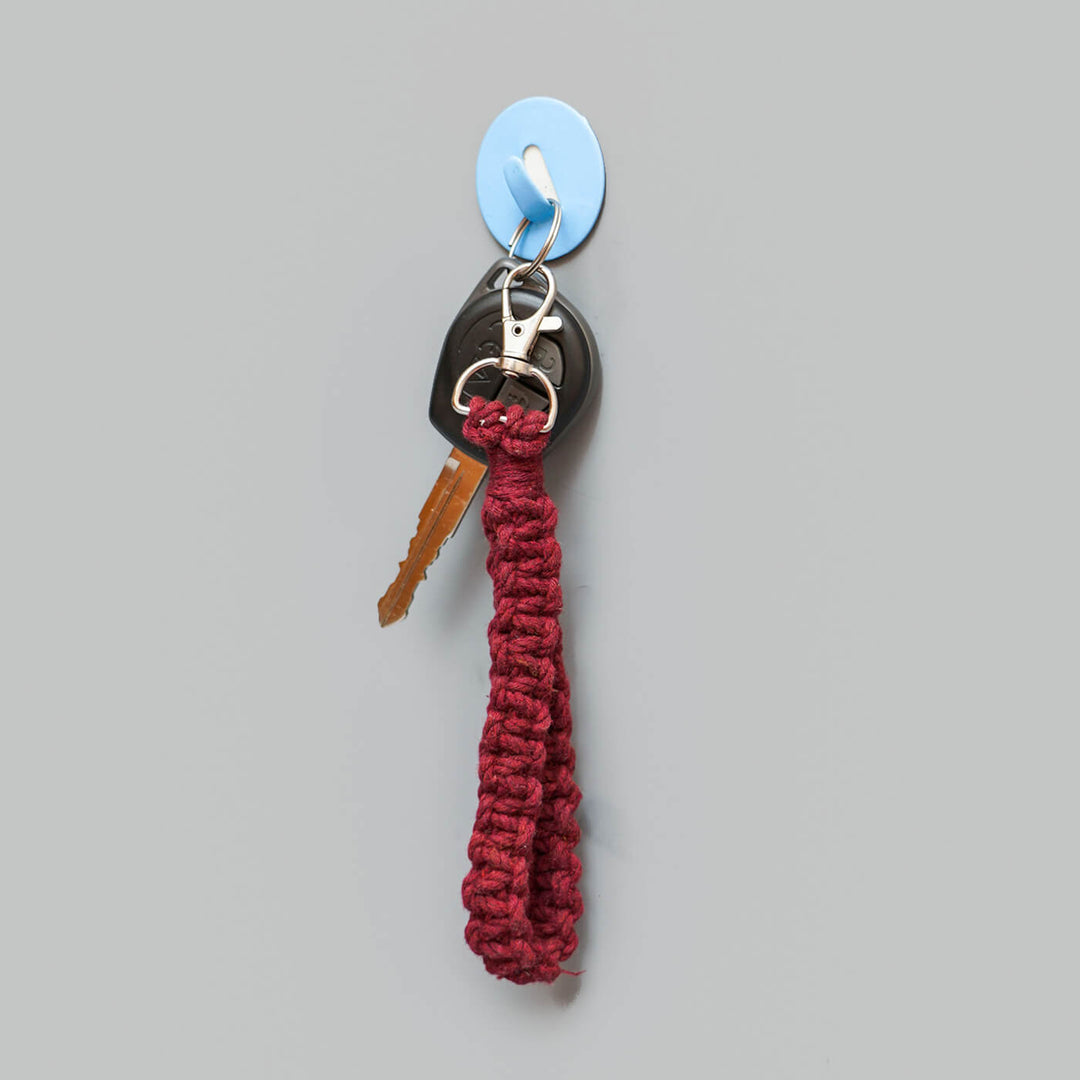 Handcrafted Boho Macrame Wristlet Keychain