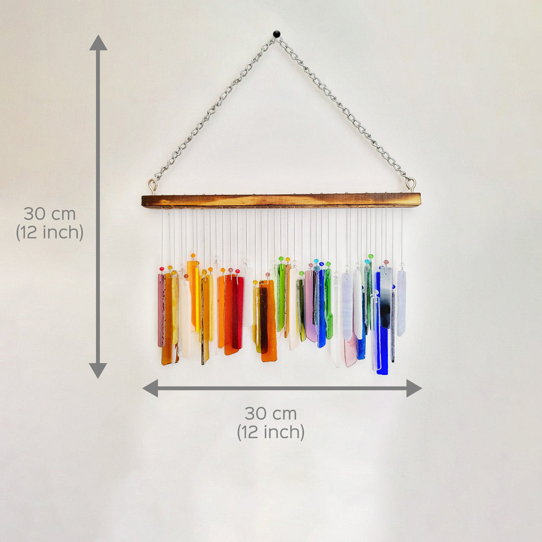 Rainbow Strip Gigantic Glass Windchime