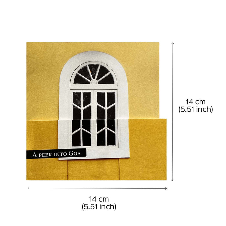 Indian Art Inspired Notecards & Envelopes - Goa Window Print - Set of 6
