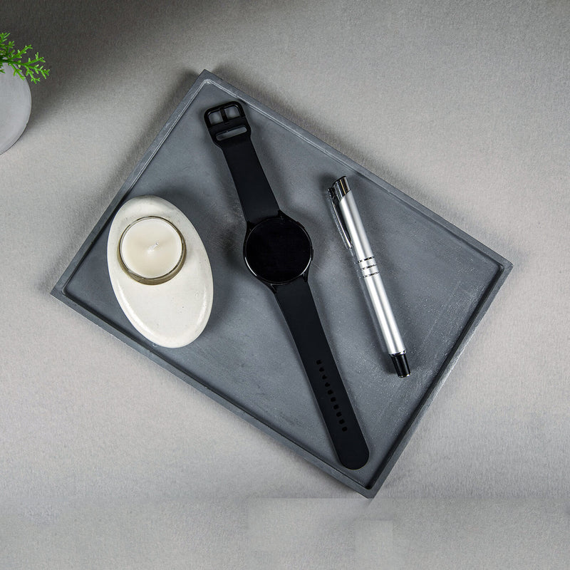 Rectangle Concrete Tray Grey