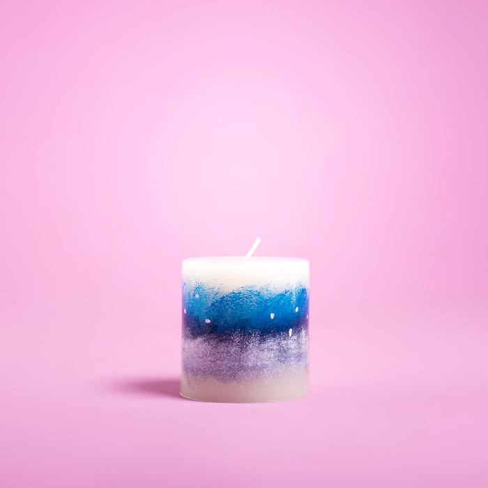 Hand-painted Festive Candle