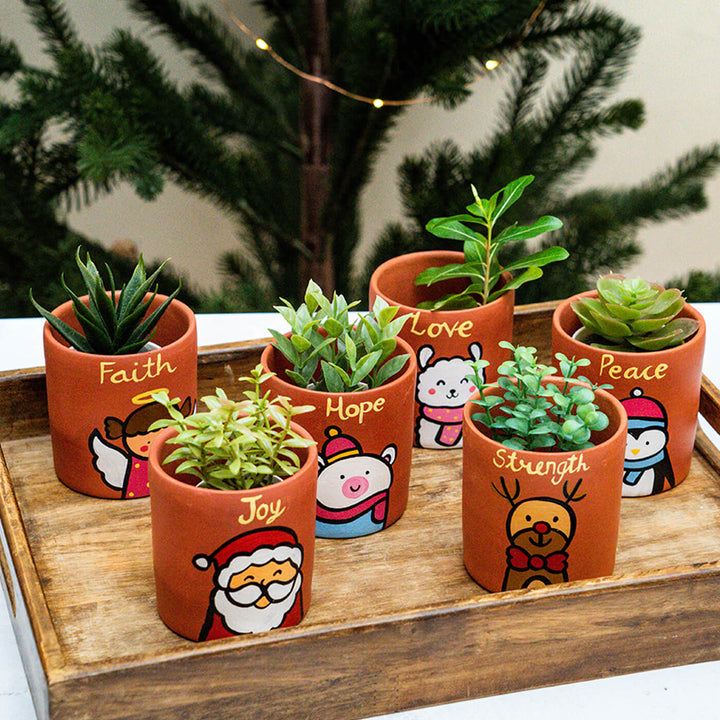 Terracotta Handmade Christmas Planters