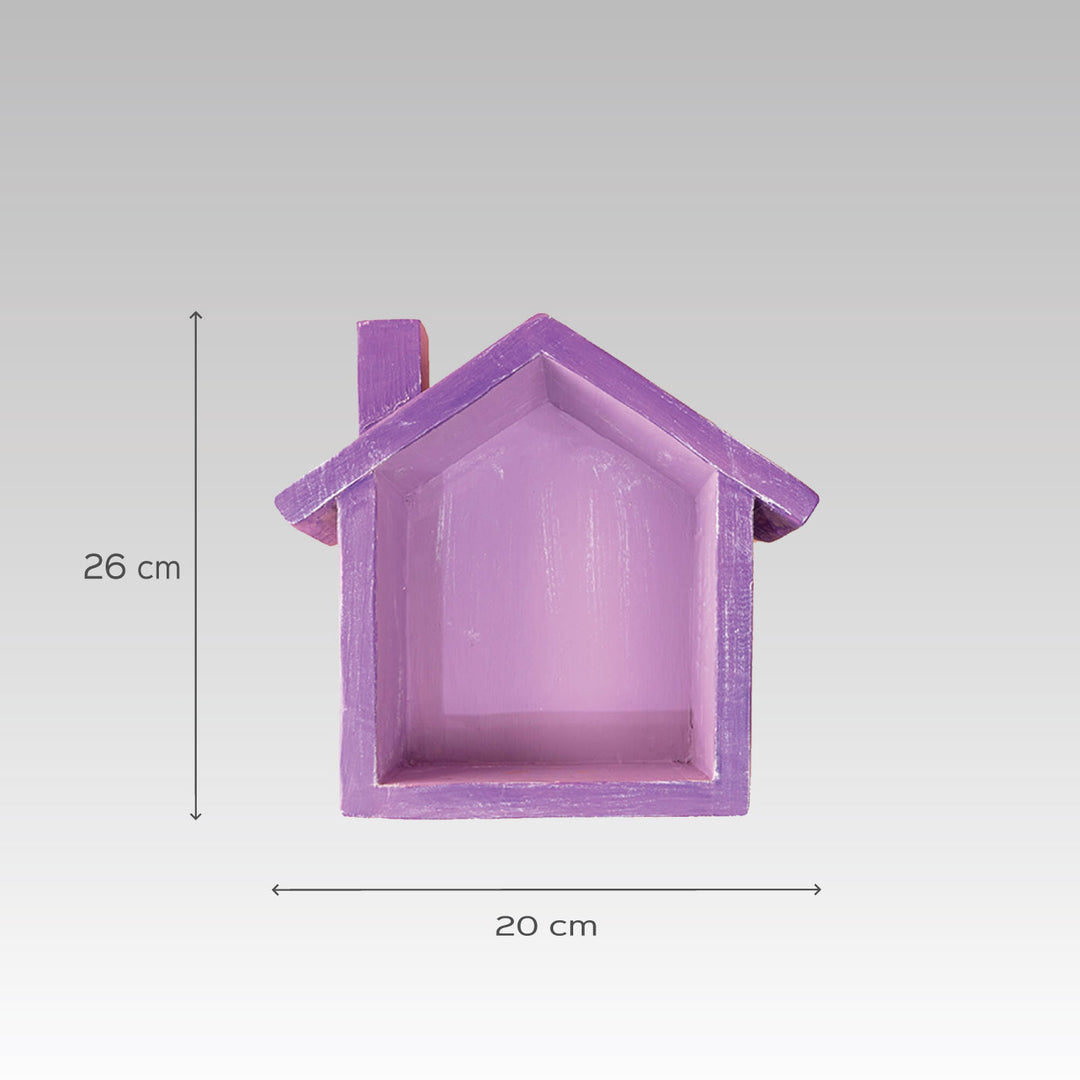 Pink Hut Shaped Multipurpose Wall Hanging Shelf