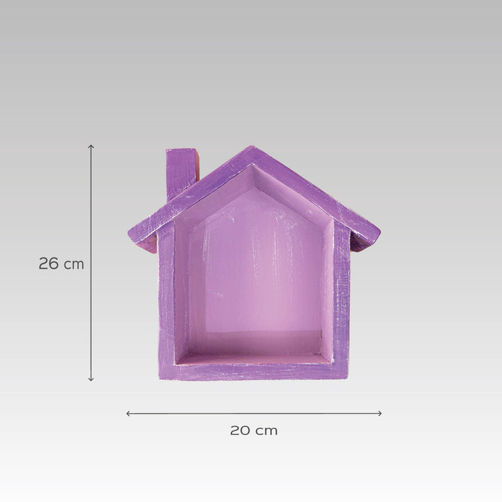 Pink Hut Shaped Multipurpose Wall Hanging Shelf
