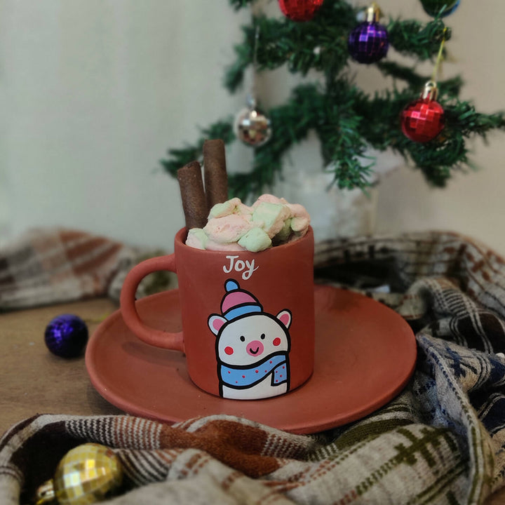 Personalised Terracotta Christmas Mug