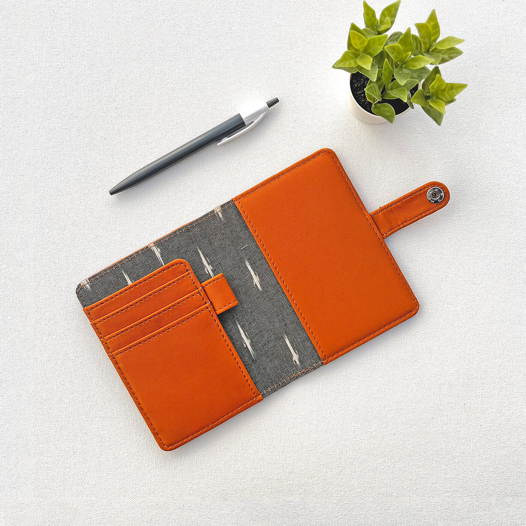 Personalized Faux Leather Passport Holder with Button Closure