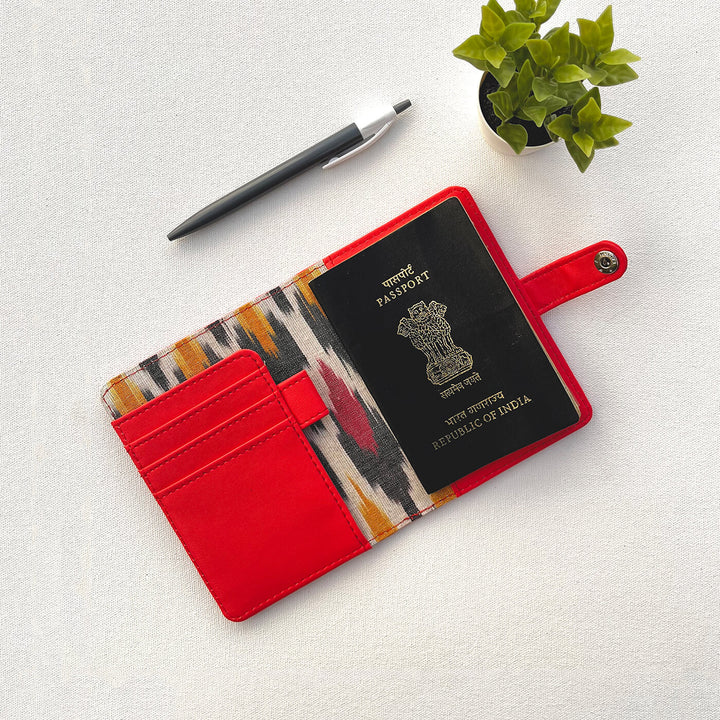 Personalized Faux Leather Passport Holder with Button Closure