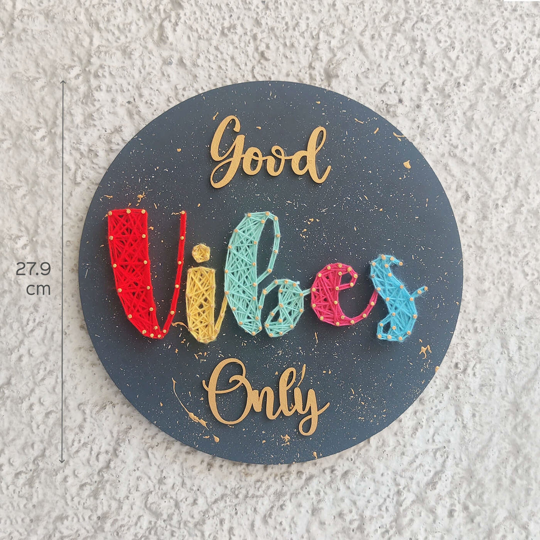 "Good Vibes Only" Multi-coloured String Art