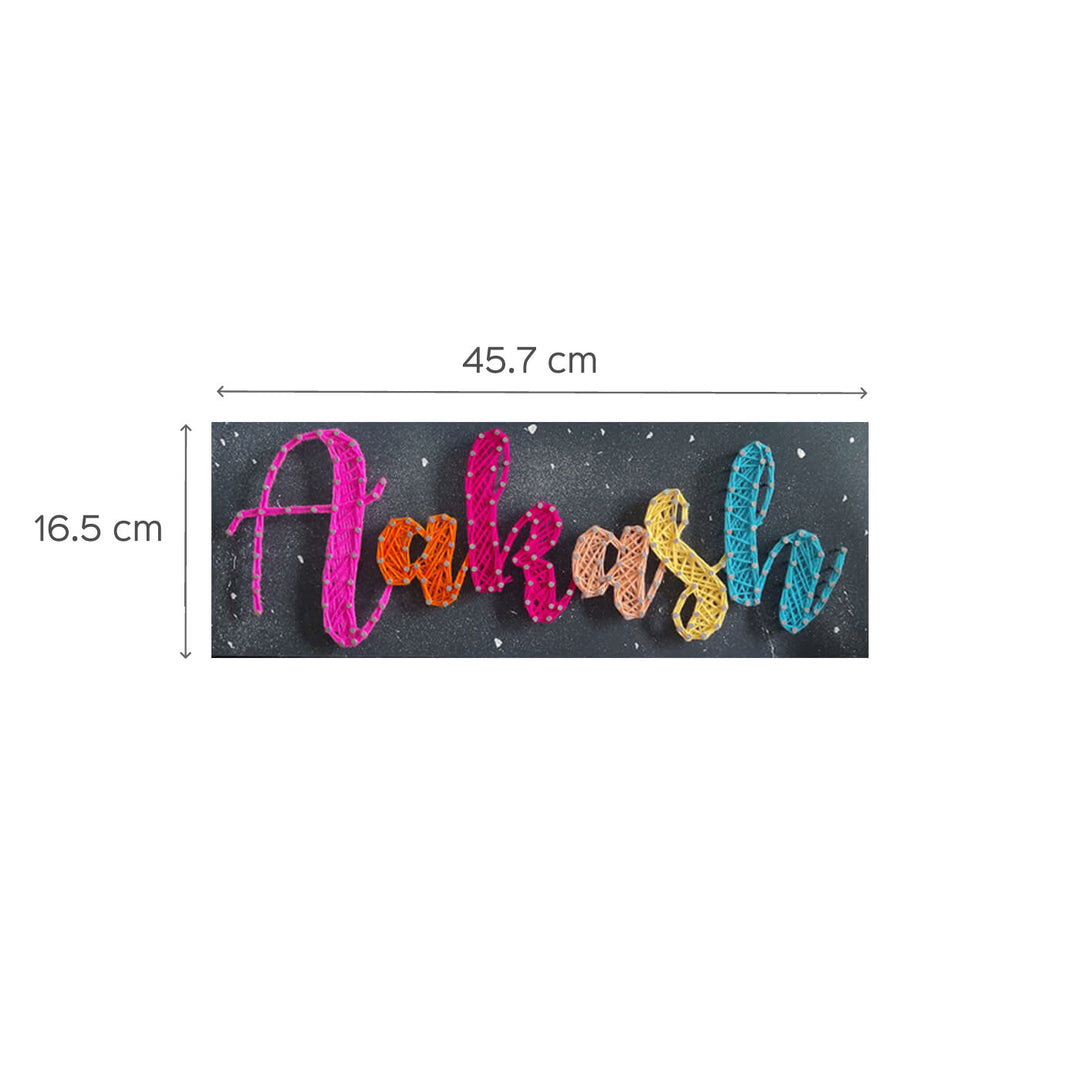 Colourful Personalised String Art Name Plate