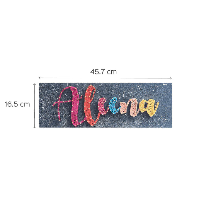 Colourful Personalised String Art Name Plate
