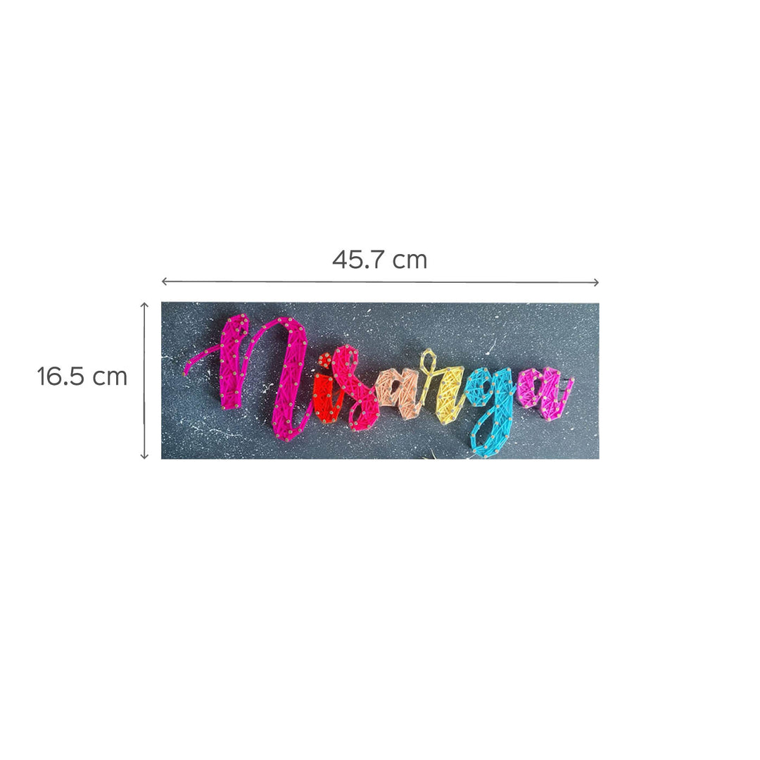 Colourful Personalised String Art Name Plate