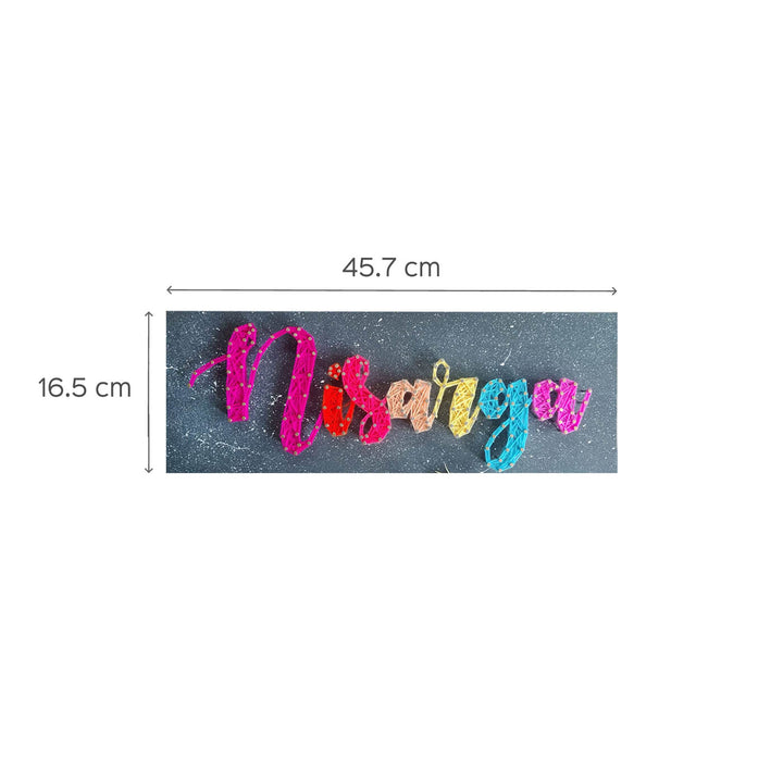 Colourful Personalised String Art Name Plate