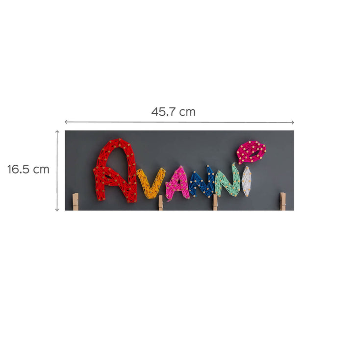 Multi-coloured Personalised String Art Name Plate